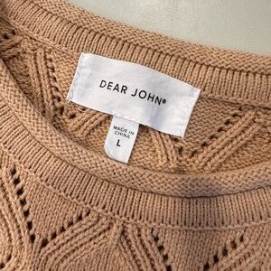 Dear John Women's Knit Sweater Vest in Warm Tan